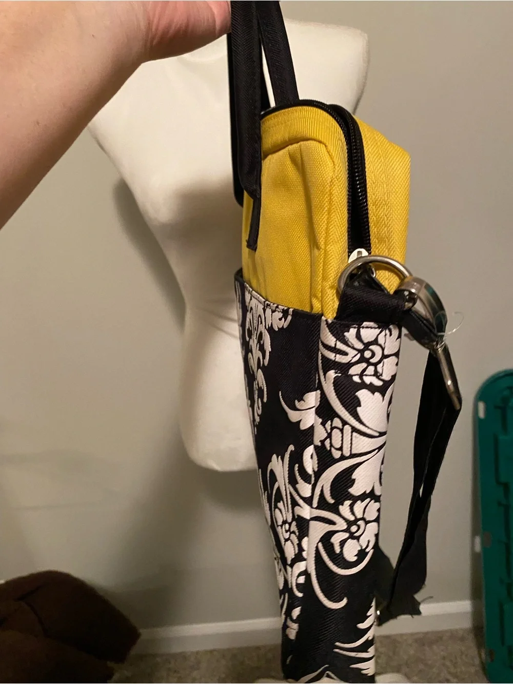 Yellow & Black Patterned Women’s Laptop Bag by Jackie